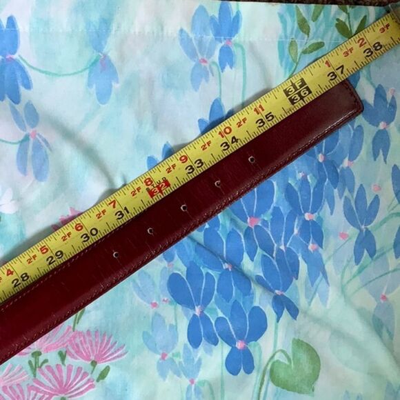 Dooney & Bourke Oxblood Leather Belt (Vintage?) unisex 32 - Picture 7 of 8